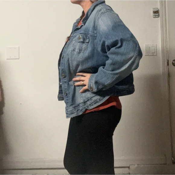 torrid Jackets & Blazers - Imperfect Torrid jean jacket size 3 3X jean jacket denim is the new black cotton
